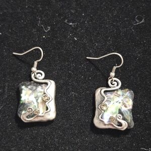 Chico's Silver-Tone Iridescent Drop Earrings